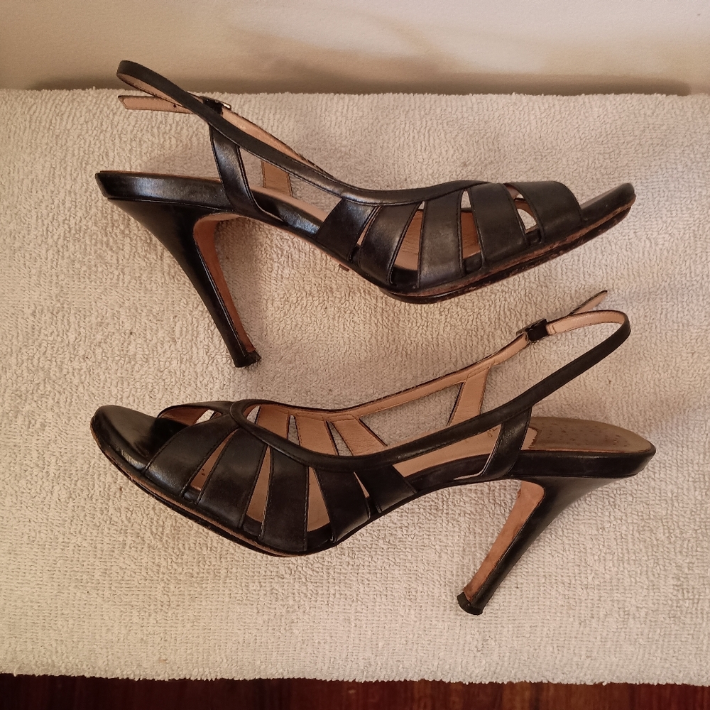 Black Cole Haan Nike Air Women's Slingback Stiletto Heels Shoes 9 B